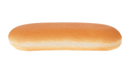 Hot dog bun isolated on white background.