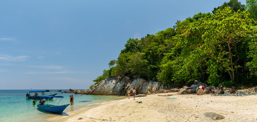 Perhentian Islands, Malaysia; 18-May-2019; The boat and the sea