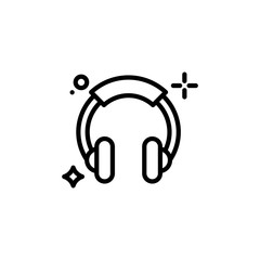 Headphone Vector Line Icon