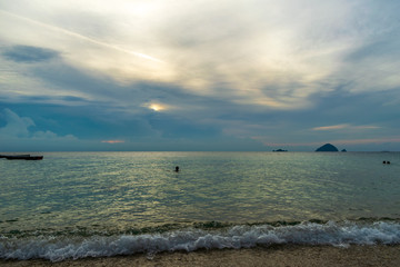 Fototapeta premium Mira Beach, Kecil, Perhentian Islands, Malaysia; 19-May-2019; boats in the sea