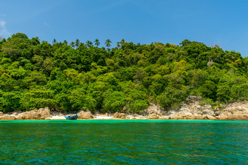 Perhentian Islands, Malaysia; 18-May-2019; The boat and the sea