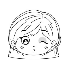 Isolated girl cartoon vector design