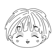 Isolated boy cartoon vector design