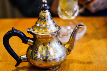 Lebanese Tea Pot Placed on Table