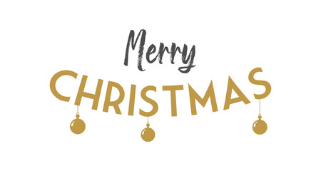 Fototapeta premium Merry Christmas vector text. Calligraphic Lettering design card template. Calligraphy Font style Banner for Xmas greeting card.