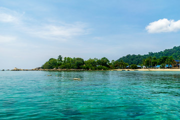Besar, Perhentian Islands, Malaysia; 18-May-2019; The boat and the sea