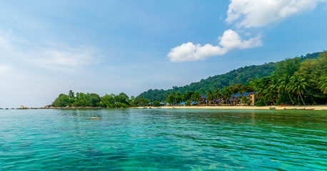Besar, Perhentian Islands, Malaysia; 18-May-2019; The boat and the sea