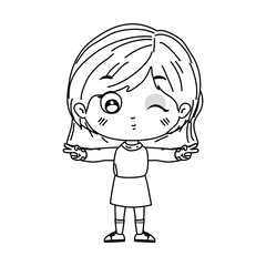 Isolated girl cartoon vector design