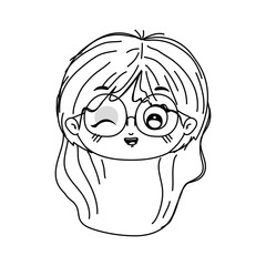 Fototapeta premium Isolated girl cartoon vector design