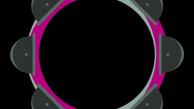 Graphic design that rotates in the center and increases the size, to cover the entire background and disappear, composed of various colors, in 16: 9 video format.