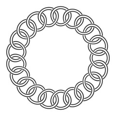 Elegant luxury frame with connected links.