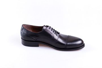 black leather shoes
