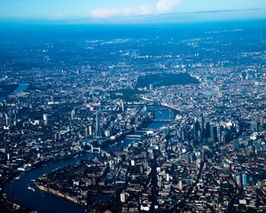 an aerial view of the city of London England