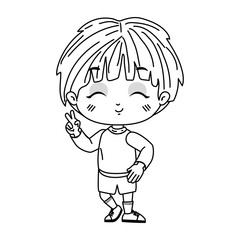 Isolated boy cartoon vector design