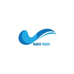 Water Wave symbol and icon Logo Template vector
