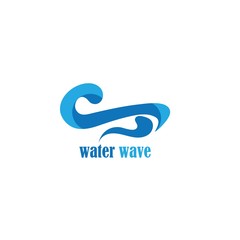 Water Wave symbol and icon Logo Template vector