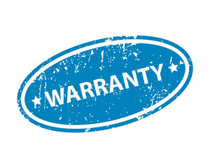 Warranty stamp vector texture. Rubber cliche imprint. Web or print design element for sign, sticker, label.