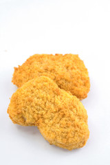 chicken nuggets on a white background