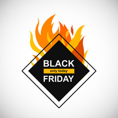 Isolated rhombus banner with Black Friday