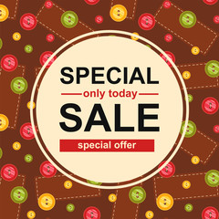 Seamless pattern with colorful textile buttons 