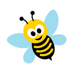 Bee clip art Stock vector design. Isolated transparent background.