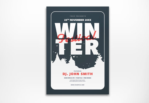 Winter Festival Themed Graphic Flyer Layout