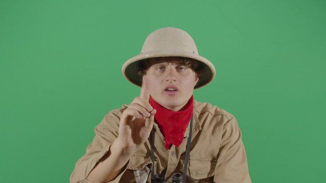 Adult Man Explorer No With Finger