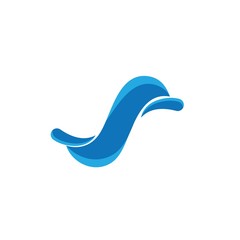 Obraz premium Water Wave symbol and icon Logo Template vector