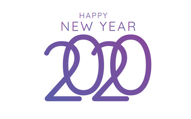 happy new year 2020 vector template. Design for banner%3B greeting cards or print.