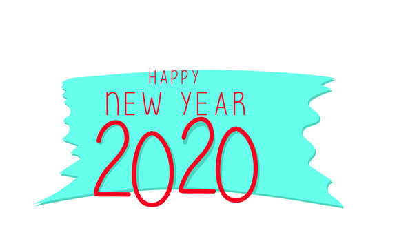 happy new year 2020 vector template. Design for banner%3B greeting cards or print.