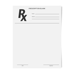 Rx pad template. Medical regular prescription form. © o_a