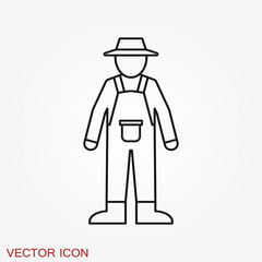 Farmer icon - vector farmer avatar or symbol