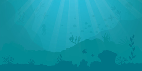 Fototapeta na wymiar vector background - underwater ocean scene