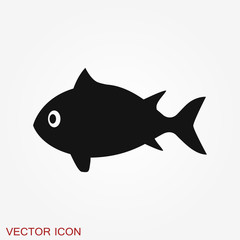 Fish Icon, vector illustration for design