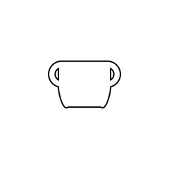 Flowerpot icon. Nature plant symbol. Logo design element.