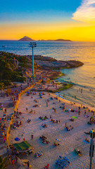 Pedra do Arpoador Copacabana Ipanema Rio de Janeiro Brazil Brasil Praia