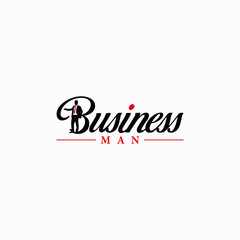 Businessman typography logo design inspiration - vector