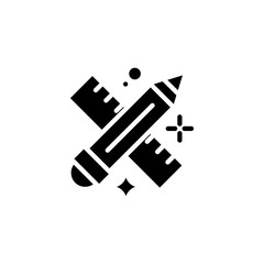 Draft Tools Vector Glyph Icon