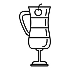 Fruit cocktail icon. Outline fruit cocktail vector icon for web design isolated on white background