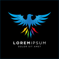 Creative eagle logo vector