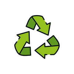 Isolated recycle sign vector design