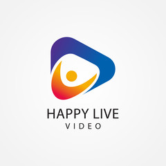 Happy life video logo template