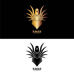 Eagle logo design template. Vector illustration