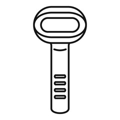 Barcode scanner icon. Outline barcode scanner vector icon for web design isolated on white background