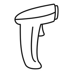 Warehouse barcode scanner icon. Outline warehouse barcode scanner vector icon for web design isolated on white background