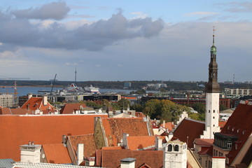 Obraz premium view of old town of tallinn estonia