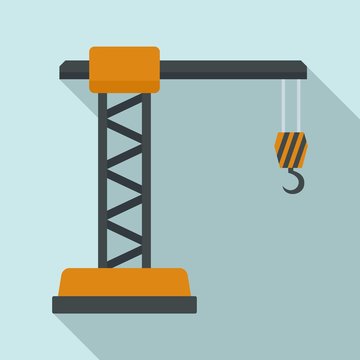 Crane icon. Flat illustration of crane vector icon for web design