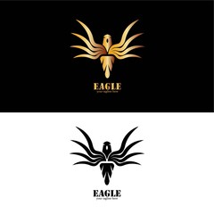 Eagle logo design template. Vector illustration