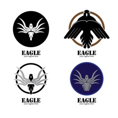 Eagle logo design template. Vector illustration