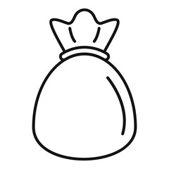 Small sack icon. Outline small sack vector icon for web design isolated on white background